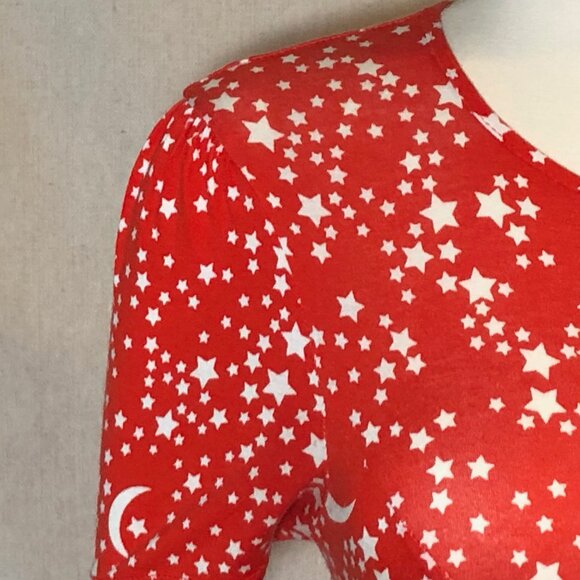 ASOS Red Stars and Moon Maxi Dress US 4 / S - Picture 3 of 9